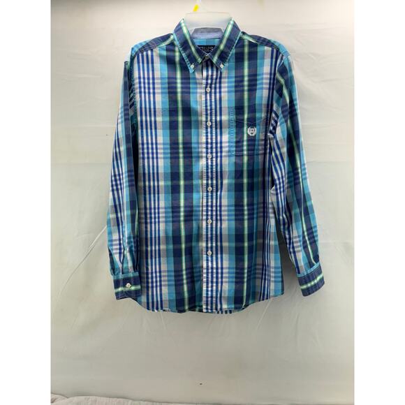 Chaps Men's Medium Plaid Long Sleeve Button-Down Shirt - Picture 1 of 11